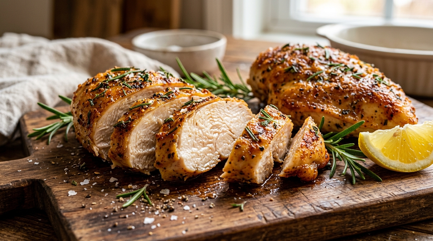 Privacy Policy - Delicious healthy meal prepared in an air fryer