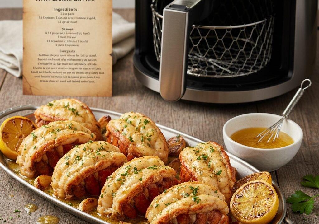 Air Fryer Lobster Tails With Garlic Butter Recipe