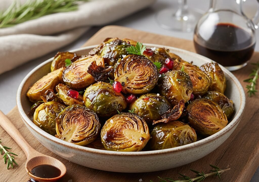Crispy & Flavorful Air Fryer Brussels Sprouts with Balsamic