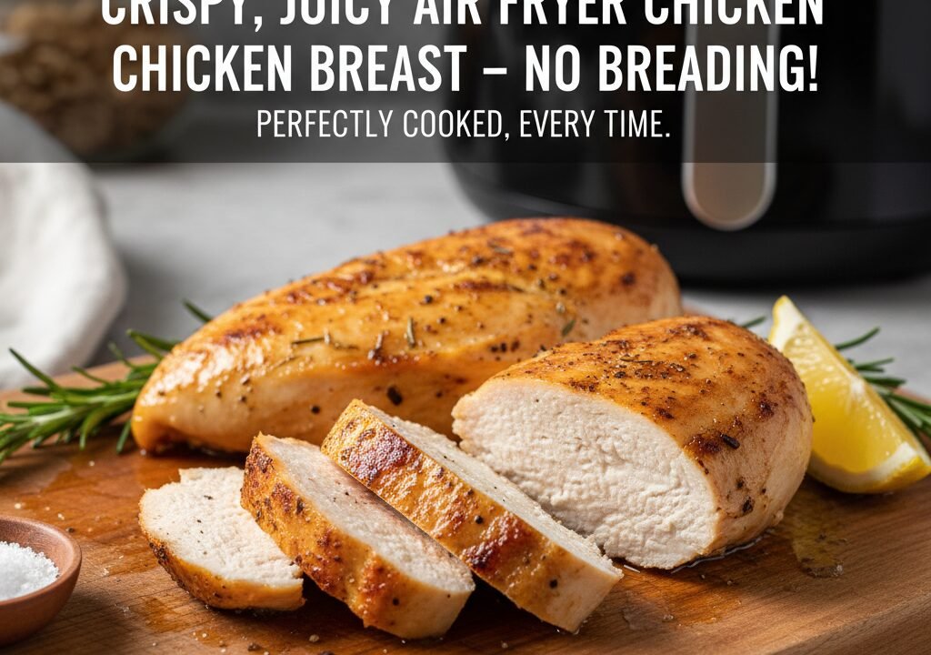 Crispy, Juicy Air Fryer Chicken Breast-No Breading!