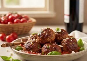 Juicy Air Fryer Meatballs Without Breadcrumbs